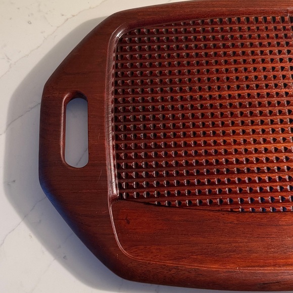 Mid Century Modern Digsmed Danish Teakwood Carving Meat Tray - Picture 3 of 9